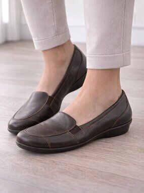 Natural Soul Naturalizer Brown Comfort Work Loafers Women 8.5M Slip On